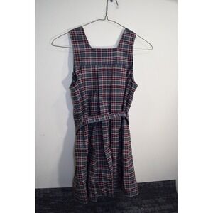 Flynn O'Hara Jumper Dress School Uniform GIRLS 10 Gray Red Yellow White Bk Plaid